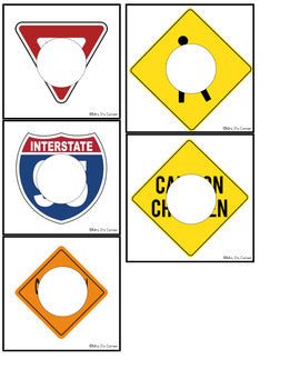 Road Signs Missing Pieces Task Box | Task Boxes for Special Education