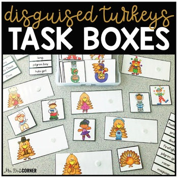 Turkey Disguise Task Boxes | Task Boxes for Special Education