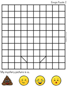Emojis Mystery Picture Hundred's Chart Puzzles