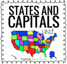 Load image into Gallery viewer, US States and Capitals Unit
