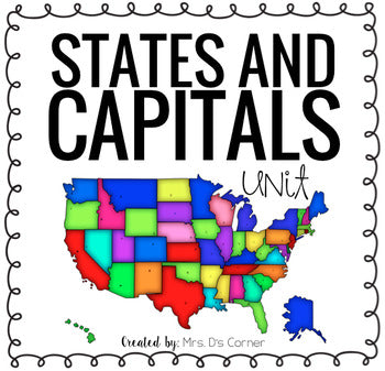 US States and Capitals Unit