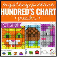 Load image into Gallery viewer, Pet Shop Mystery Picture Hundred&#39;s Chart Puzzles