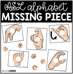 ASL Alphabet Missing Pieces Task Box | Task Boxes for Special Education