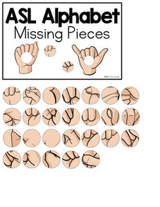 ASL Alphabet Missing Pieces Task Box | Task Boxes for Special Education