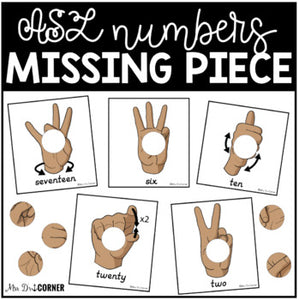 ASL Numbers to 20 Missing Pieces Task Box | Task Boxes for Special Education