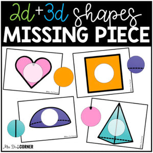 2D and 3D Shapes Missing Pieces Task Box | Task Boxes for Special Education
