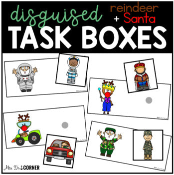 Reindeer + Santa Disguise Task Boxes | Task Boxes for Special Educatio ...