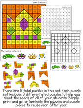 Load image into Gallery viewer, Mardi Gras Mystery Picture Hundreds Chart Puzzles