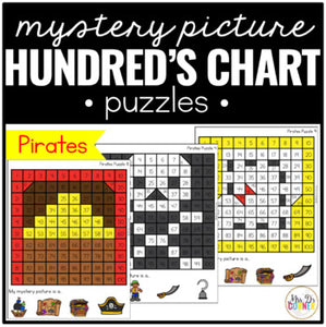 Pirates Mystery Picture Hundreds Chart Puzzles