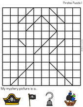 Load image into Gallery viewer, Pirates Mystery Picture Hundreds Chart Puzzles