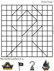 Pirates Mystery Picture Hundreds Chart Puzzles