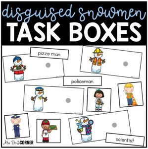 Snowman Disguise Task Boxes | Task Boxes for Special Education