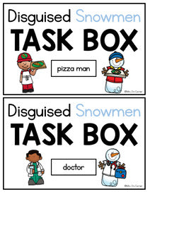 Snowman Disguise Task Boxes | Task Boxes for Special Education