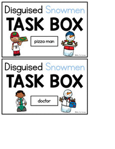 Snowman Disguise Task Boxes | Task Boxes for Special Education