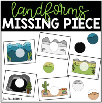 Landforms Missing Pieces Task Box | Task Boxes for Special Education