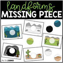 Load image into Gallery viewer, Landforms Missing Pieces Task Box | Task Boxes for Special Education