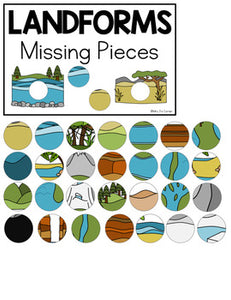 Landforms Missing Pieces Task Box | Task Boxes for Special Education