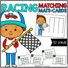 Load image into Gallery viewer, Racers Matching Mats and Activity Cards (Patterns, Colors, and Matching)
