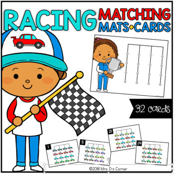 Racers Matching Mats and Activity Cards (Patterns, Colors, and Matching)