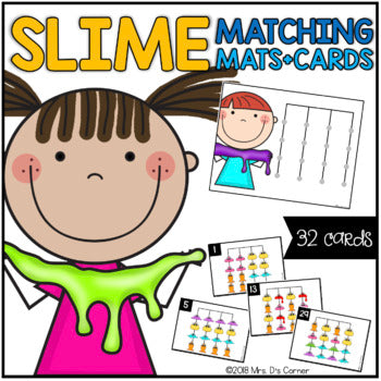 Slime Theme Matching Patterns Task Cards for Special Education