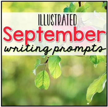 September Photo Writing Prompt Task Cards | Writing Prompts for September