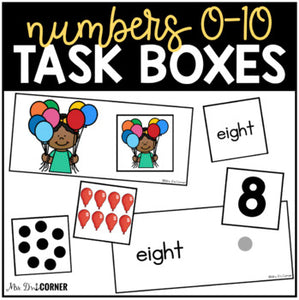 BUNDLE Numbers 0 to 10 Task Boxes ( 24 sets! ) | Counting Task Boxes