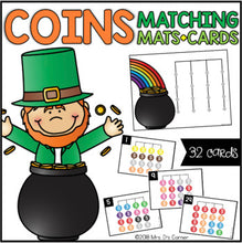 Load image into Gallery viewer, Coins Matching Mats and Activity Cards (Patterns, Colors, and Matching)