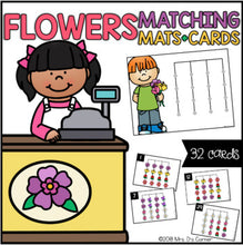 Load image into Gallery viewer, Flowers Matching Mats and Activity Cards (Patterns, Colors, and Matching)