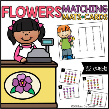 Flowers Matching Mats and Activity Cards (Patterns, Colors, and Matching)