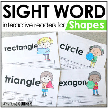 Shapes Interactive Sight Word Reader Bundle | Shape Activity Books