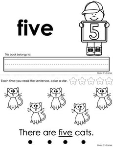 Numbers 0 to 20 Interactive Sight Word Reader Bundle | Number Activity Books