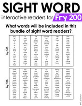 Load image into Gallery viewer, Fry 200 Interactive Sight Word Reader Bundle | Sight Word Books
