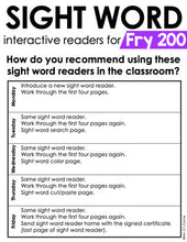 Load image into Gallery viewer, Fry 200 Interactive Sight Word Reader Bundle | Sight Word Books