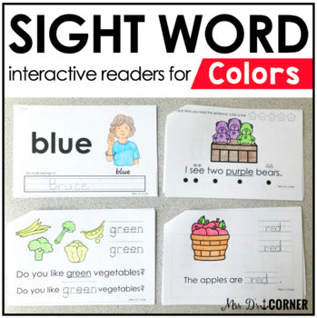 Colors Interactive Sight Word Reader Bundle | Color Activity Books