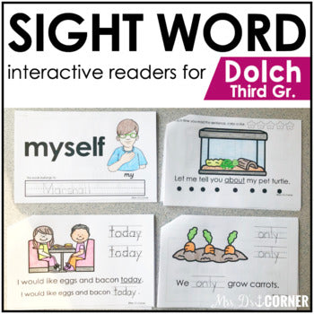 Third Grade Dolch Sight Word Books | Printable Dolch Sight Word Readers