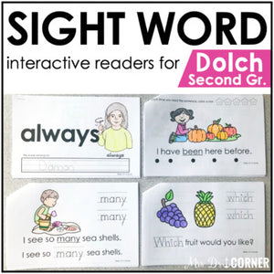 Second Grade Dolch Sight Word Books | Printable Dolch Sight Word Reade ... Second Grade Dolch Sight Word Books | Printable Dolch Sight Word Reade ...