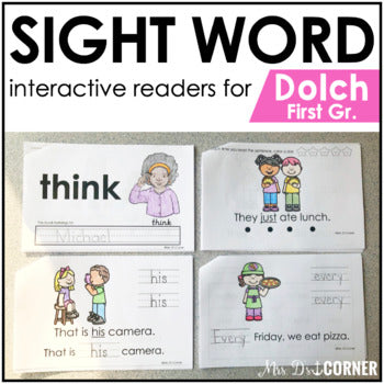 First Grade Dolch Sight Word Books | Printable Dolch Sight Word Readers