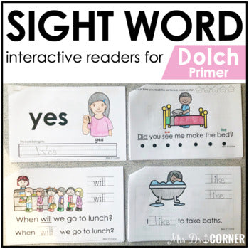 Primer Dolch Sight Word Books | Printable Dolch Sight Word Readers