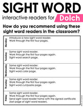 Load image into Gallery viewer, Primer Dolch Sight Word Books | Printable Dolch Sight Word Readers