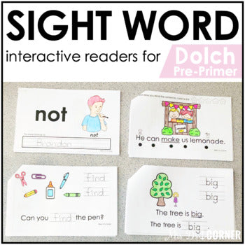 Pre-Primer Dolch Sight Word Books | Printable Dolch Sight Word Readers