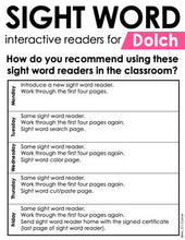Load image into Gallery viewer, Pre-Primer Dolch Sight Word Books | Printable Dolch Sight Word Readers