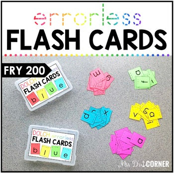 Fry 200 Errorless Flash Cards | Spelling Task Box for Fry Words | Fry 100-200