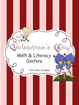 Valentine's Day Math and Literacy Centers { BONUS cards and coupons }