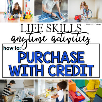 How to Purchase with Credit Life Skill Anytime Activity | Life Skills Activities