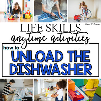How to Unload a Dishwasher Life Skill Anytime Activity | Life Skills Activities