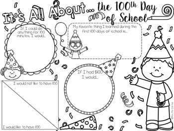 No Prep 100th Day of School Activities Packet | 100th Day Lessons