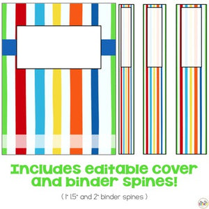 Editable Substitute Binder { School Days } Ultimate Binder Guide for Substitutes