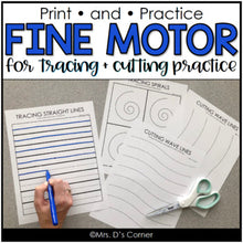 Load image into Gallery viewer, Print and Go Fine Motor Practice for Tracing and Cutting | Fine Motor Activities