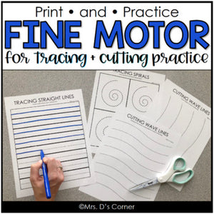 Print and Go Fine Motor Practice for Tracing and Cutting | Fine Motor Activities