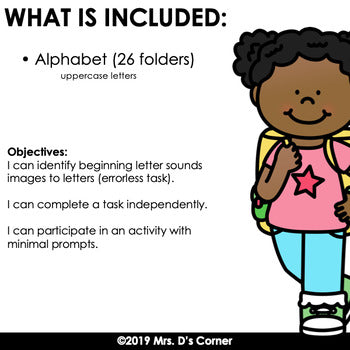 Alphabet Errorless Learning File Folder Activities [26 file folders!]